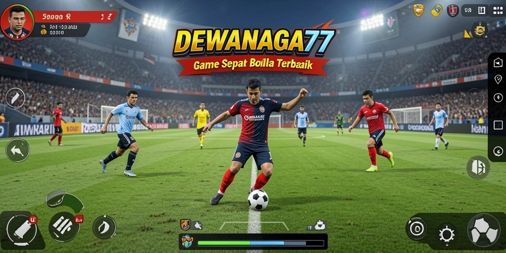 Tampilan gameplay menarik dari DEWANAGA77 dengan aksi sepak bola seru.