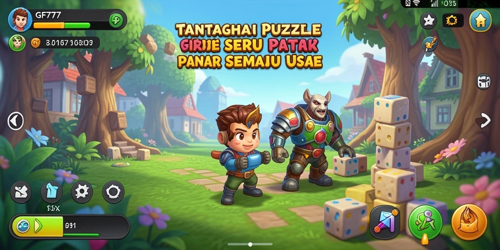 Tampilan gameplay menarik dari GF777 dengan berbagai tantangan Puzzle.