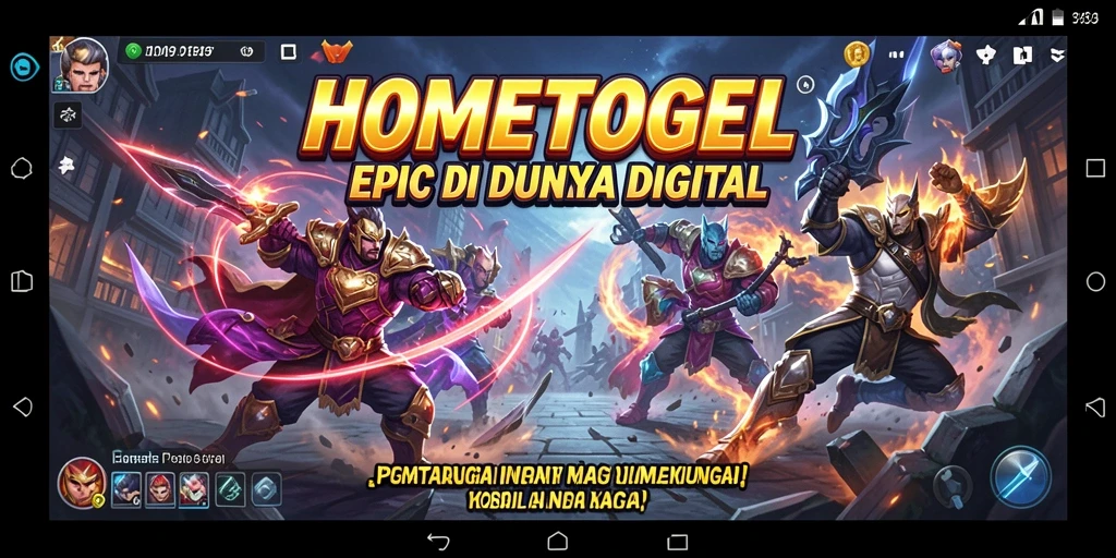 Screenshot HOMETOGEL menampilkan aksi pertarungan seru dan karakter yang menawan.