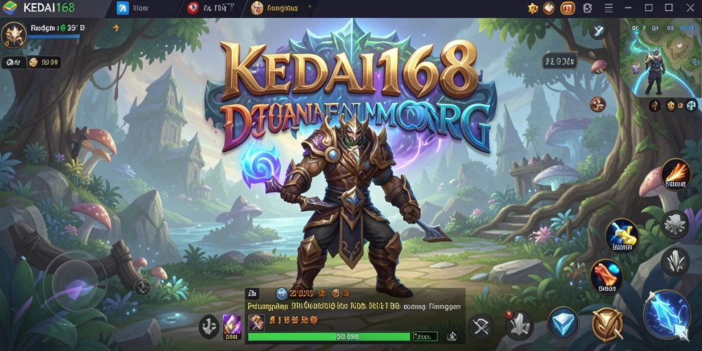 Tangkapan layar gameplay KEDAI168 menunjukkan pertempuran seru dalam MMORPG.