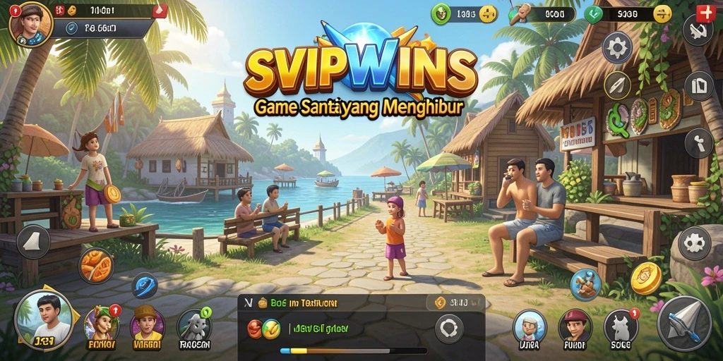 Tampilan gameplay SVIPWINS yang santai dan interaktif.